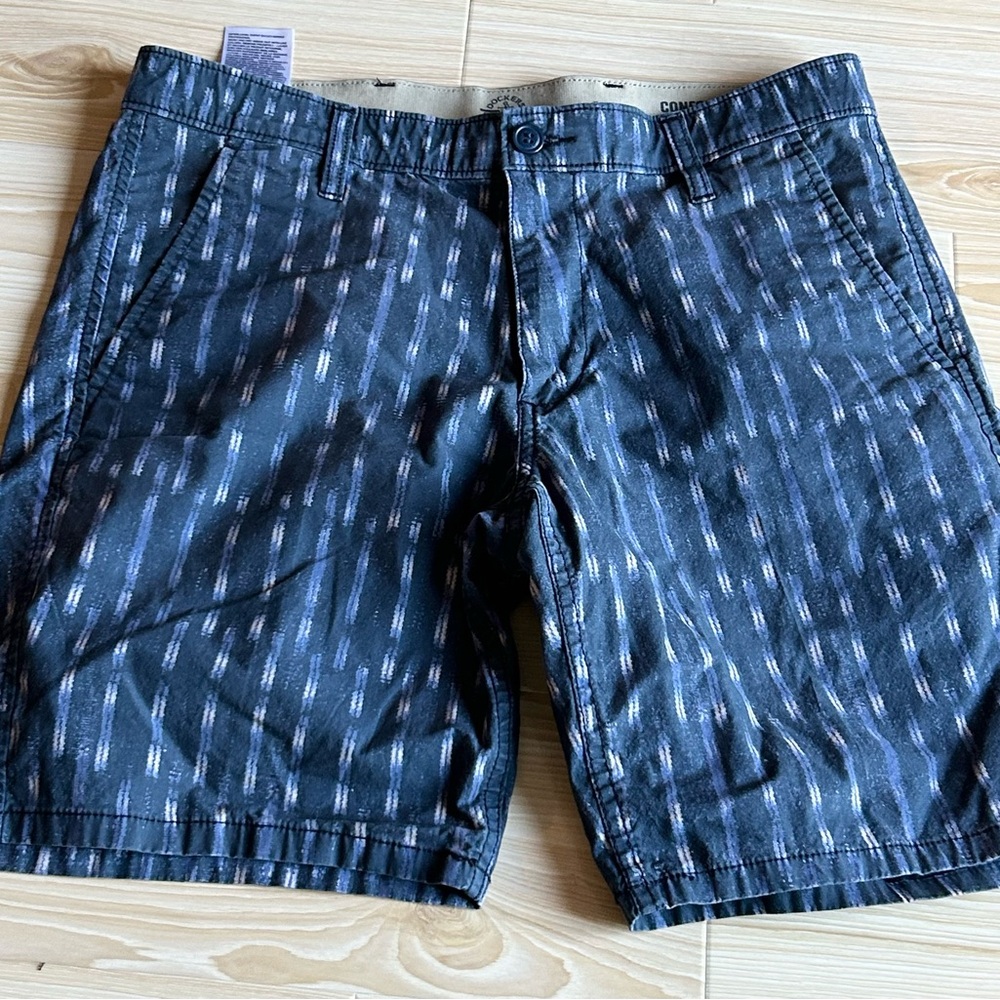 Dockers Navy Blue Flat Front Shorts for Casual Comfort Men’s Size 32
